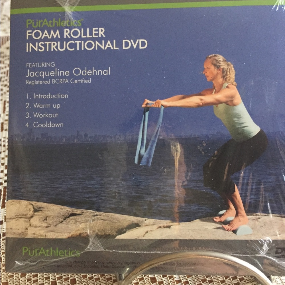 FREE 🎁 NWOT Preowned PürAthletics foam roller instructional DVD not  opened